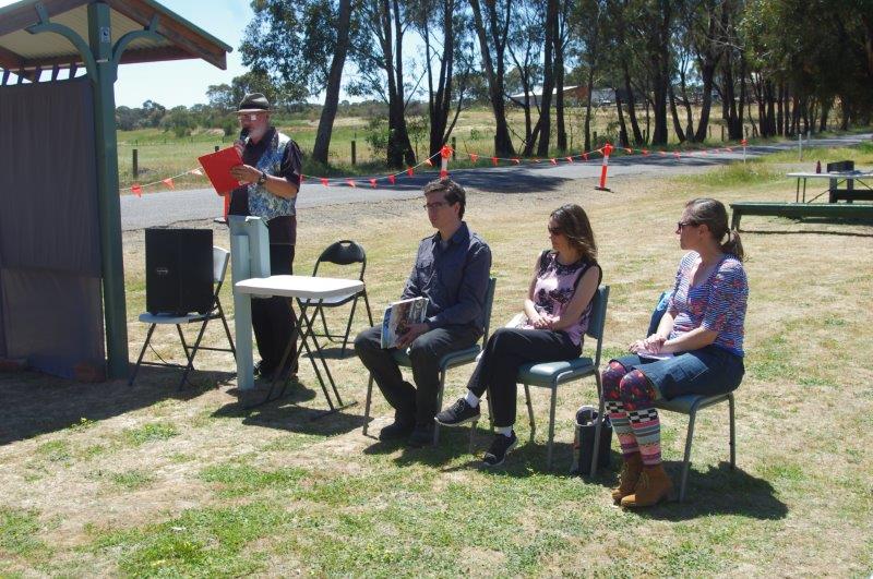 Ken Stent announcing the HIstorical Trail Event...