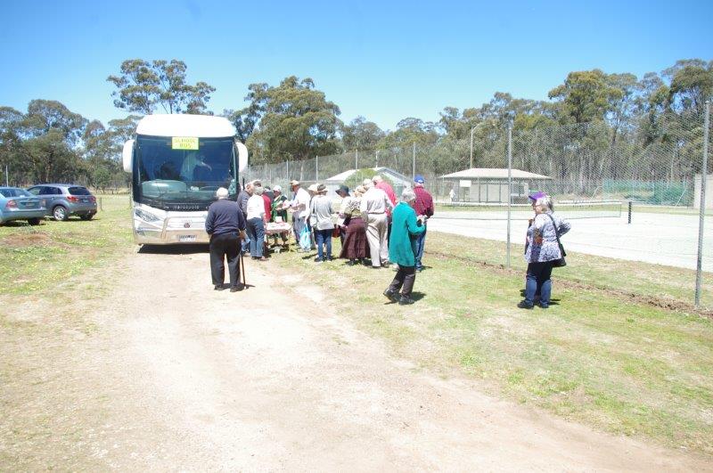 Heading for the bus tour